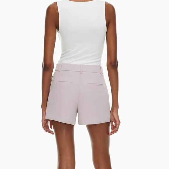 Aritzia Wilfred NWOT Morado Anthem High-Rise Crepette Drape Shorts Size 8 - Picture 6 of 16